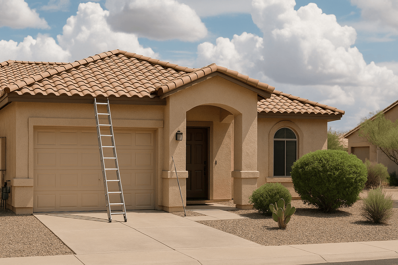 Arizona monsoon storm clouds building over an East Valley home — RestoPros of The East Valley