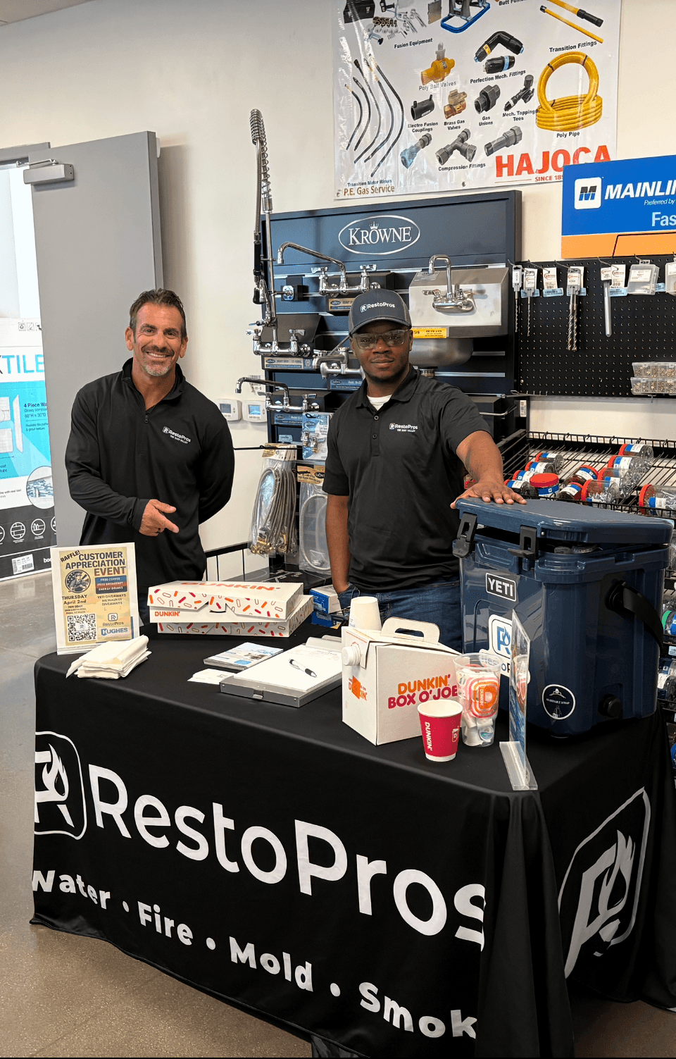 RestoPros representatives at a Hajoca customer appreciation event